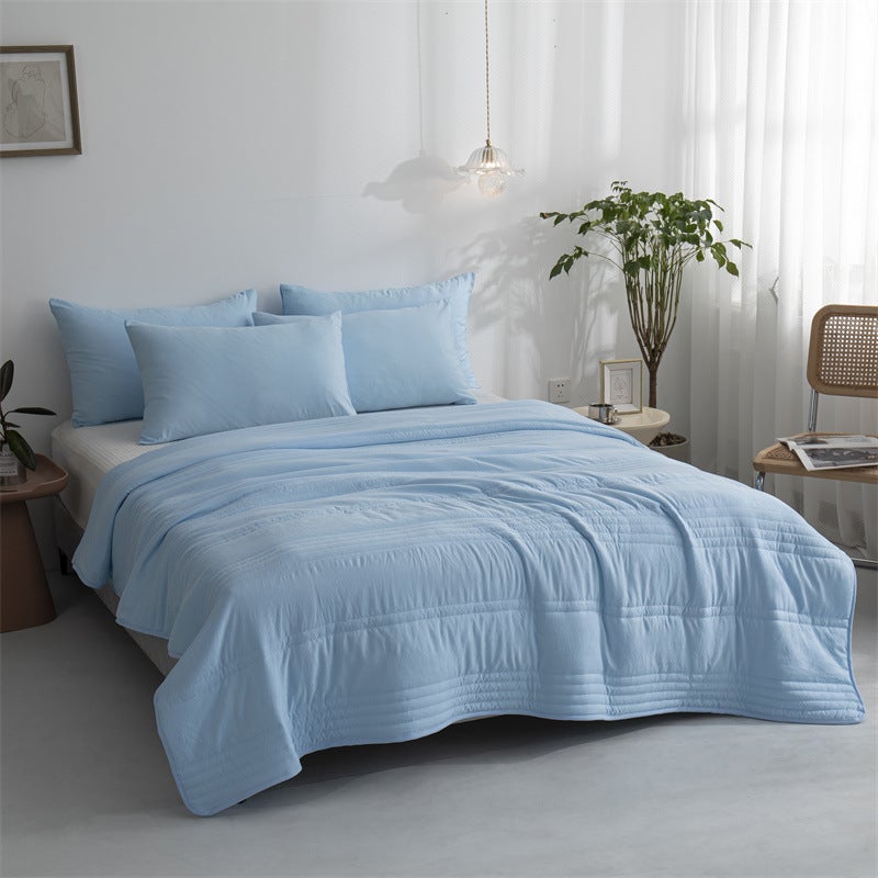 2025 Simple Gift Summer Cool Quilt Home Air-Conditioning Quilt Single Double Summer Quilt Solid Color Summer Quilt - Image 1